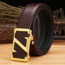 現貨 男士針扣皮帶腰帶 韓版時尚百搭褲腰帶 青年牛仔休閑復古腰帶男自動扣頭層西裝腰帶男士商務休閒真皮牛皮帶-簡約 歷史價格詳細信息