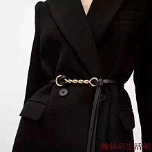 女士皮帶2022新款時尚百搭真皮腰帶女裝飾西裝牛仔褲帶高級感黑色大衣腰帶-促銷 歷史價格詳細信息