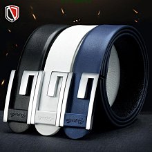 皮帶男真皮平滑扣高檔正品韓版商務男士腰帶中青年純牛~ 優惠 限時 歷史價格詳細信息