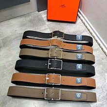 【KK精選】HERMES愛馬仕新款皮帶 男士真皮雙面可用頭層牛皮皮帶 時尚U字扣 百搭 歷史價格詳細信息