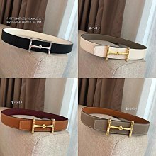 【KK精選】HERMES愛馬仕新款皮帶 男士真皮雙面可用頭層牛皮皮帶 時尚U字扣 百搭 歷史價格詳細信息