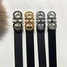 代購  Ferragamo皮帶雙面牛皮水波紋男士皮帶休閑百搭8字平滑扣腰帶 歷史價格詳細信息