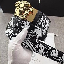 VERSACE 金頭美杜莎鱷魚紋皮帶 MA 4cm寬 90 95 100 105 110 115 /MOH-GGFO 歷史價格詳細信息