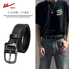 腰帶男 新款休閑簡約復古學生時尚百搭牛仔褲方形針扣女潮ins皮帶【沐雨家居】 歷史價格詳細信息