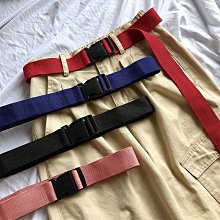 插扣帆布腰帶松緊女細塑料自動扣彈力窄皮帶加長無金屬男士過安檢-滿599免運 歷史價格詳細信息
