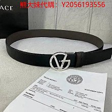 versace皮帶腰帶99新保眞正品意大利產男女同款雙層荔枝紋牛皮手感細膩帶頭有 歷史價格詳細信息