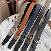 代購  HERMES雙面頭層牛皮皮帶雙面真皮男款腰帶商務休閑褲帶3.8公分 歷史價格詳細信息