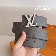 LV 路易威登 INITIALES黑灰老花 4CM 男生皮帶 腰帶 M0157 歷史價格詳細信息