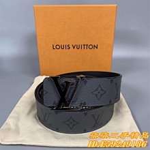 LV 路易威登 黑灰老花銀扣 3.5CM 男生雙面皮帶 腰帶 M0450 歷史價格詳細信息