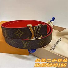 LV 路易威登 INITIALES黑灰老花 4CM 男生皮帶 腰帶 M0157 歷史價格詳細信息