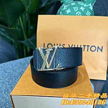 LV 路易威登 黑灰老花銀扣 3.5CM 男生雙面皮帶 腰帶 M0450 歷史價格詳細信息