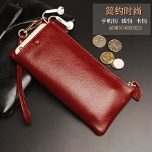 長夾女士錢包女長款真皮牛皮純皮多卡位錢夾手拿 氣質字母按扣錢夾【CICI穿搭設計室】 歷史價格詳細信息