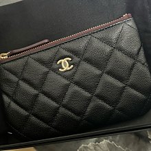 CHANEL 香奈兒 經典荔枝牛皮CC LOGO鑰匙釦拉鍊零錢包 (黑色) 歷史價格詳細信息