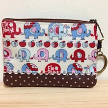 白鳥奈子精品舖 大零錢包 鑰匙圈零錢包 多功能防水布包 台灣製造 Queen& Cat  蘋果象  滿千免運 歷史價格詳細信息