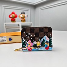 二手正品 LV 路易威登 皮夾 短夾 棋盤格 女生錢包 拉鏈零錢包 ROSALIE 零錢包 粉色 n64423 歷史價格詳細信息