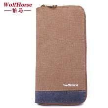 帆布多功能長夾 手拿包 12卡位 雙鈔位 錢包 零錢包 卡夾 男包 方包 手持包 皮夾 包包 學生 上班族-麥包包 歷史價格詳細信息