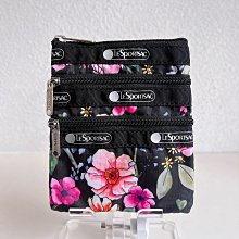 ╭＊特價促銷＊LeSportsac 動物樂園 2206 輕便防水三條拉鏈三層可愛迷你收納包 手拿包 化妝包 硬幣包零錢包 歷史價格詳細信息