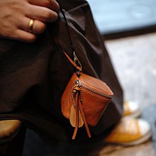 零錢包 MissDeer定制復古實用手工頭層牛皮迷你小豆包零錢包耳機收納卡包 歷史價格詳細信息