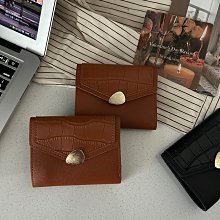 ins錢包短款復古三折搭扣多卡位零錢包石頭紋多功能卡包錢夾棕色 歷史價格詳細信息