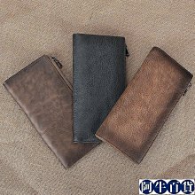 新款男士長款錢包真皮西裝錢夾韓版商務休閑頭層牛皮手拿手抓包,特價新店促銷 歷史價格詳細信息