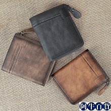 歐美牛皮真皮復古洗舊風男多卡錢包長夾 棕黃咖藍灰 MiYA Old W0041 歷史價格詳細信息