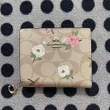 【COACH】女生 短夾 滿版PVC緹花LOGO 女款 扣式 皮夾(Coach CH387 CF472) 歷史價格詳細信息