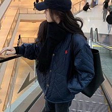 菱形格棒球服棉服女男短版ins港風韓版寬鬆冬季羽絨鋪棉外套-羊城故事 歷史價格詳細信息