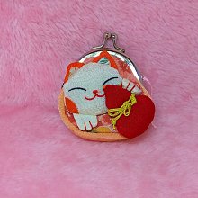 招財貓 珠扣包 口金包 零錢包 棉質 日本製 歷史價格詳細信息