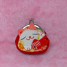 招財貓 珠扣包 口金包 零錢包 棉質 日本製 歷史價格詳細信息