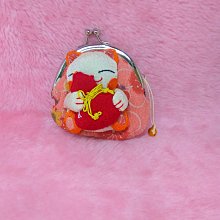 招財貓 珠扣包 口金包 零錢包 棉質 日本製 歷史價格詳細信息