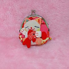 招財貓 珠扣包 口金包 零錢包 棉質 日本製 歷史價格詳細信息