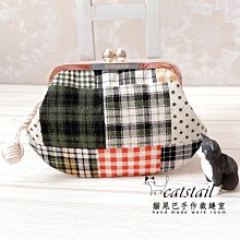 catstail貓尾巴手作裁縫室~溫暖手作可愛藍底橘紅圈圈拉鍊立體零錢包 歷史價格詳細信息