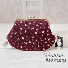 catstail貓尾巴手作裁縫室~溫暖手作可愛藍底橘紅圈圈拉鍊立體零錢包 歷史價格詳細信息