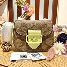 COACH CE689 Holden 壓印LOGO荔枝皮革斜背包.深綠 歷史價格詳細信息