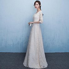 晚禮服女2024夏季新款宴會長款氣質白色名媛淡雅年會禮服 歷史價格詳細信息