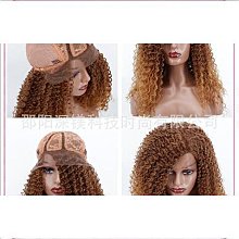 拉美卷假髮女長髮全頭套式風慵懶中分長卷發覆古羊毛卷假髮套 歷史價格詳細信息