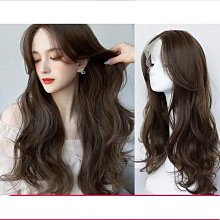 八字瀏海假髮女前蕾絲全頭套仿真發黑色大波浪中分捲髮整頂假髮 歷史價格詳細信息