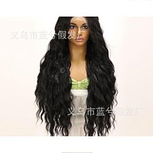 假髮女長捲髮前蕾絲黑色假髮 大波浪自然蓬鬆中分日常假髮套 歷史價格詳細信息