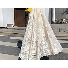 紗裙蕾絲網紗半身裙女春款很仙的溫柔仙女裙百褶裙子長裙-名流 歷史價格詳細信息