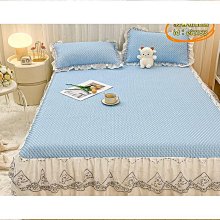 夏季a類冰絲涼蓆三件套床裙款2024新款公主風可機水洗空調軟蓆子 歷史價格詳細信息