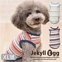 Pet's Talk~日本Jekyll Egg-JE201 中條紋純棉圓領上衣 L/XL號 歷史價格詳細信息