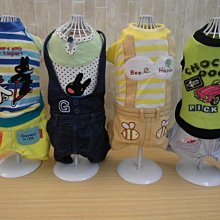 浪漫滿屋 狗狗貓咪條紋吊帶純棉連帽寵物四腳衣服/2款任選@1132 歷史價格詳細信息