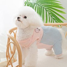 狗衣服 迪比熊犬打底衣服彩條紋薄款四腳家居服超夯 精品 歷史價格詳細信息