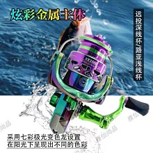 漁輪 紡車輪炫彩全金屬無間隙漁輪海釣路亞輪遠投輪打黑防炸線遠投 歷史價格詳細信息