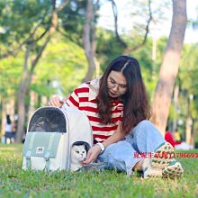 熱銷 貓咪外出包大容量貓包外出便攜個性帆布貓背包出門寵物透氣雙肩包【景秀商城】 歷史價格詳細信息