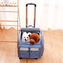 寵物拉桿箱，外出便攜雙層行李箱，透明航空箱小推車，貓咪小型犬適用 歷史價格詳細信息