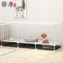 泰迪寵物狗籠子小型中型犬加粗折疊室內帶廁所家用貓籠子別墅圍欄 歷史價格詳細信息
