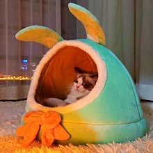熱銷 貓窩四季通用半封閉房子床屋別墅可拆洗夏天涼窩狗窩寵物貓咪用品簡約 歷史價格詳細信息