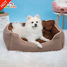 可拆洗狗窩  四季通用 寵物窩 亞麻格子透氣舒適親膚寵物窩 寵物睡墊 冬夏兩用狗窩 狗床 貓墊 貓窩 寵物床 大狗窩 歷史價格詳細信息