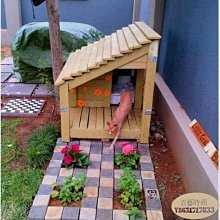 下殺-戶外實木 #狗屋 原木防水防腐中大型犬狗窩寵物別墅木質狗房 #狗籠 包郵 歷史價格詳細信息